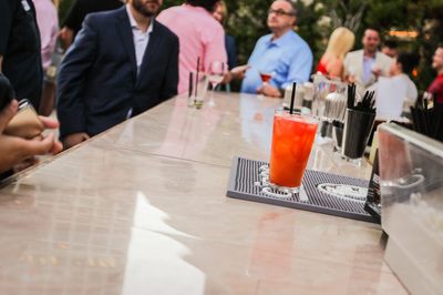 Image of alcoholic beverage on bar top